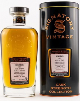 Preview: Ben Nevis 1991 Signatory Vintage Cask Strength ... 1x 0,7 Ltr.