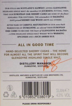 Preview: Glengoyne Balbaina European Oak ... 1x 1 Ltr.