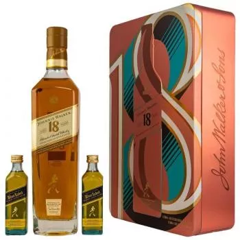 Johnnie Walker The Ultimate 18 y.o. + 2 Blue Label Minis ... 1x 0,8 Ltr.