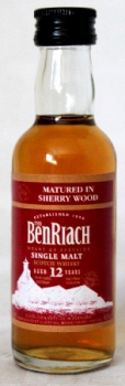 Preview: Benriach 12 Jahre Sherry Wood Miniatur ... 1x 0,05 Ltr.