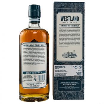 Preview: Westland American Oak Whiskey ... 1x 0,7 Ltr.
