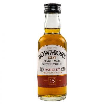 Preview: Bowmore 15 Jahre Darkest Miniatur ... 1x 0,05 Ltr.