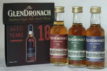 Glendronach Mini Collection 12, 15 und 18 Jahre ... 1x 0,05 Ltr.