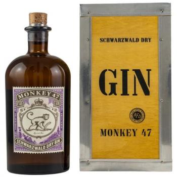 Monkey 47 Gin in Holzkiste ... 1x 0,5 Ltr.