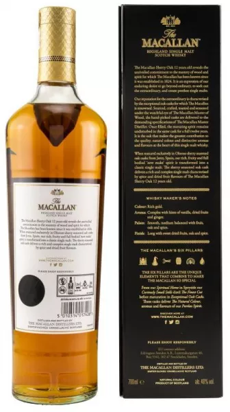 Macallan 12 Jahre Sherry Oak ... 1x 0,7 Ltr.