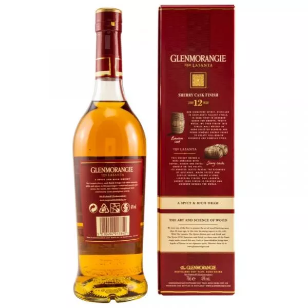 Glenmorangie Lasanta 12 Jahre Sherry Finish ... 1x 0,7 Ltr. Glenmorangie Lasanta 12 Jahre Sherry Finish ... 1x 0,7 Ltr.