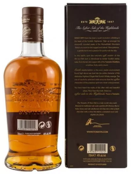 Tomatin 18 Jahre Sherry Cask Finish ... 1x 0,7 Ltr. Tomatin 18 Jahre Sherry Cask Finish ... 1x 0,7 Ltr.