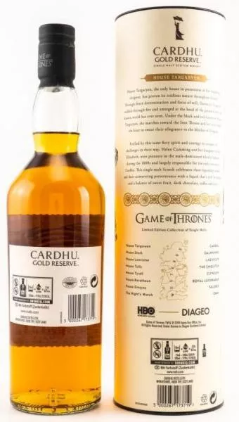 Cardhu Gold Reserve GOT Haus Targaryen ... 1x 0,7 Ltr.