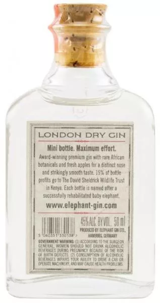 Elephant London Dry Gin - Mini ... 1x 0,05 Ltr.