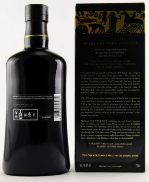 Highland Park Valknut ... 1x 0,7 Ltr. Highland Park Valknut ... 1x 0,7 Ltr.