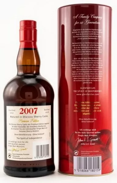 Glenfarclas 2007/2018 - Oloroso Sherry Casks ... 1x 0,7 Ltr.