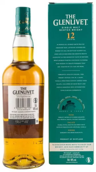 Glenlivet 12 Jahre Double Oak ... 1x 0,7 Ltr. Glenlivet 12 Jahre Double Oak ... 1x 0,7 Ltr.
