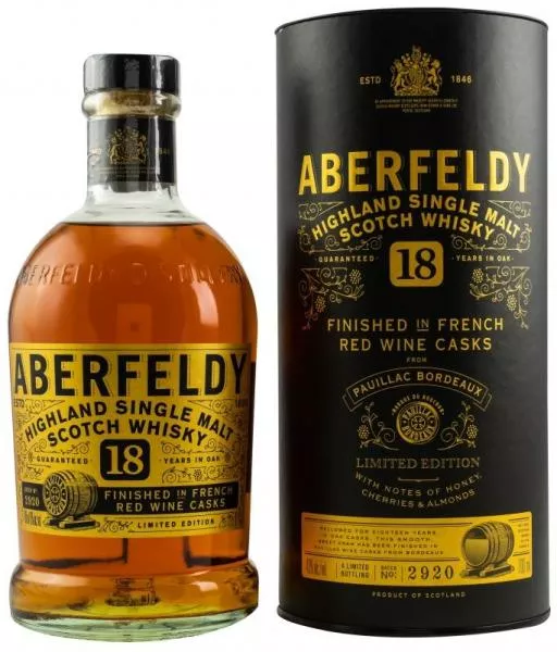 Aberfeldy 18 Jahre Pauillac Wine Cask ... 1x 0,7 Ltr. Aberfeldy 18 Jahre Pauillac Wine Cask ... 1x 0,7 Ltr.