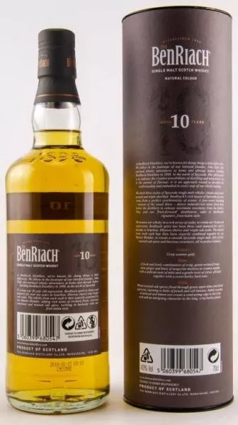 Benriach 10 Jahre ... 1x 0,7 Ltr.