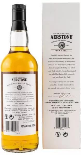 Aerstone Single Malt Scotch - 10 Jahre - Sea Cask ... 1x 0,7 Ltr.