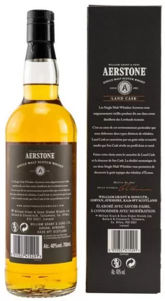 Aerstone Single Malt Scotch - 10 Jahre - Land Cask ... 1x 0,7 Ltr.
