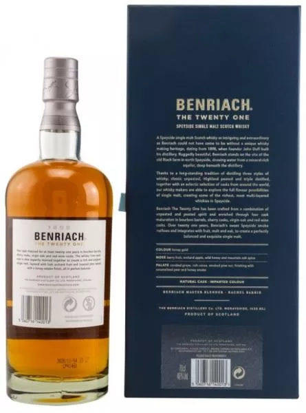 Benriach 21 Jahre - The Twenty One ... 1x 0,7 Ltr. Benriach 21 Jahre - The Twenty One ... 1x 0,7 Ltr.