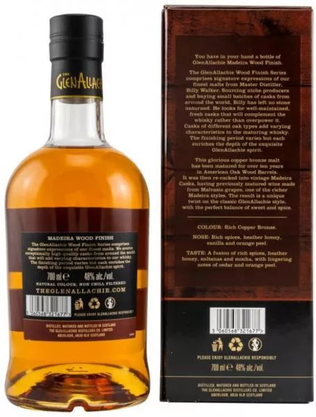 GlenAllachie 12 Jahre - Madeira Wood Finish ... 1x 0,7 Ltr.