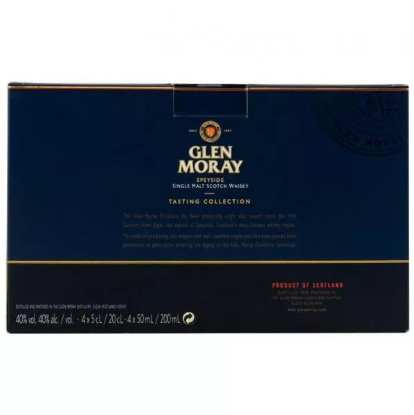 Glen Moray Tasting Set 4 x 0,05 l ... 1x 0,2 Ltr.