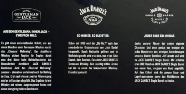 Jack Daniel's Family Collection ... 1x 0,15 Ltr.