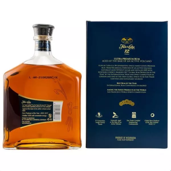 Flor de Cana 12 Jahre ... 1x 0,7 Ltr. Flor de Cana 12 Jahre ... 1x 0,7 Ltr.