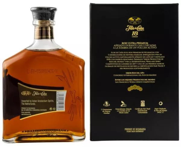 Flor de Cana 18 Jahre ... 1x 0,7 Ltr. Flor de Cana 18 Jahre ... 1x 0,7 Ltr.