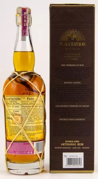 Plantation Rum Peru 2004 Vintage Edition ... 1x 0,7 Ltr.