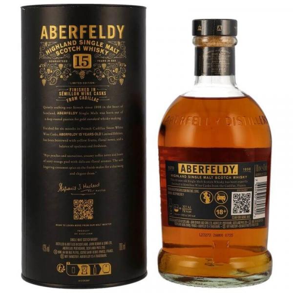 Aberfeldy 15 Jahre Sémillon - Cadillac Wine Cask finish - Limited Edition ... 1x 0,7 Ltr.