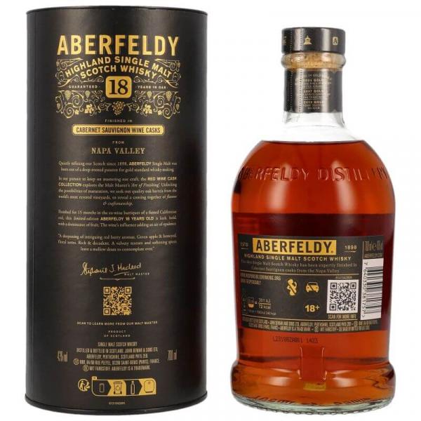 Aberfeldy 18 Jahre Nappa Valley Wine Cask - Limited Edition ... 1x 0,7 Ltr.