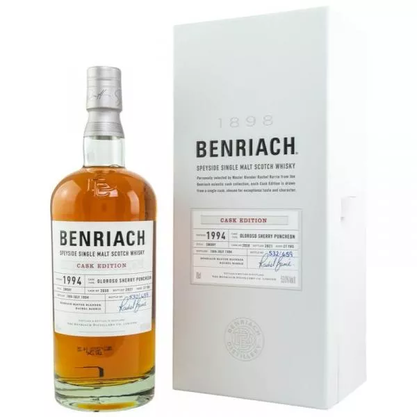 Benriach 1994 Cask Edition 27 Jahre Single Cask ... 1x 0,7 Ltr. Benriach 1994 Cask Edition 27 Jahre Single Cask ... 1x 0,7 Ltr.