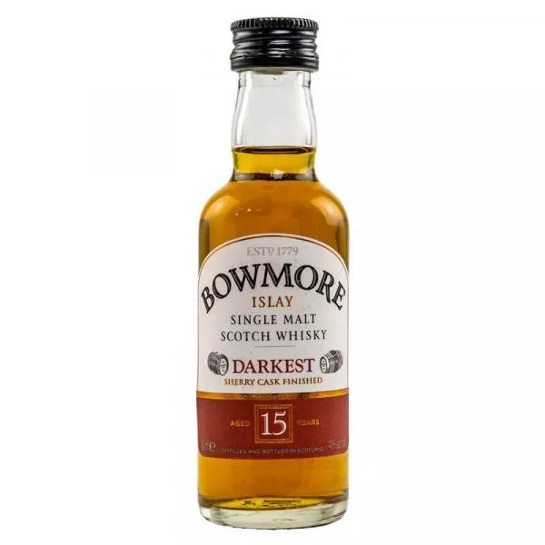 Bowmore 15 Jahre Darkest Miniatur ... 1x 0,05 Ltr.