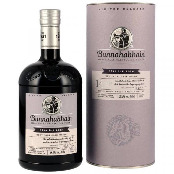 Bunnahabhain 2009/2024 - 14 Jahre - Ruby Port Cask Finish Feis Ile 2024 ... 1x 0,7 Ltr.
