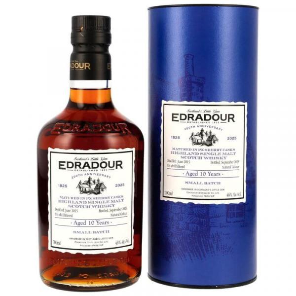 Edradour 2015/2025 - 10 Jahre - PX Sherry Casks - 200th Anniversary ... 1x 0,7 Ltr.