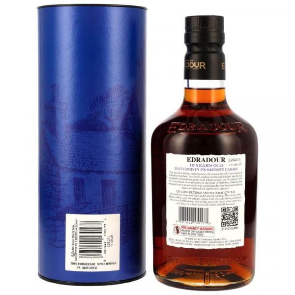Edradour 2015/2025 - 10 Jahre - PX Sherry Casks - 200th Anniversary ... 1x 0,7 Ltr.