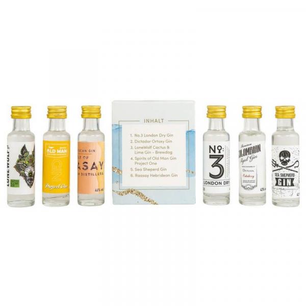 Gin Tasting Box 6 x 2 cl ... 1x 0,12 Ltr.