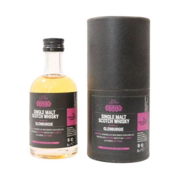 Glenburgie 20 Jahre 1995 Mini Single Cask - Five Lions ... 1x 0,05 Ltr.