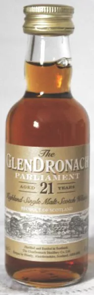 Glendronach 21 Jahre Parliament Miniatur ... 1x 0,05 Ltr. Glendronach 21 Jahre Parliament Miniatur ... 1x 0,05 Ltr.
