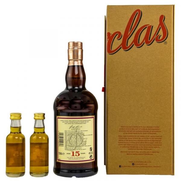 Glenfarclas 15 Jahre mit je 1 Mini 105 + 25 y ... 1x 0,8 Ltr.