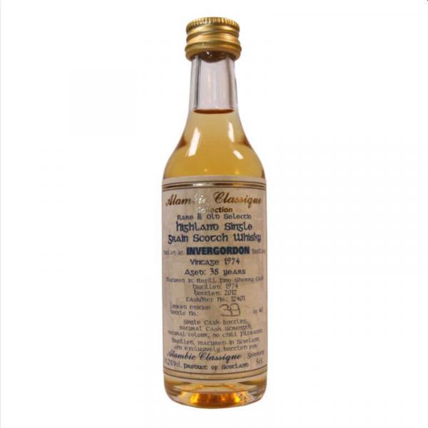 Invergordon 1974 - 38 Jahre - Alambic Mini ... 1x 0,05 Ltr.