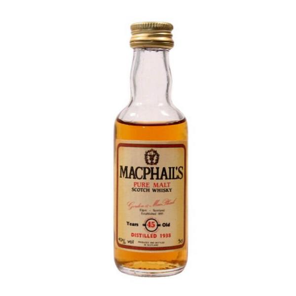 MacPhails 1938 - 45 Jahre Pure Malt MINIATUR ... 1x 0,05 Ltr.