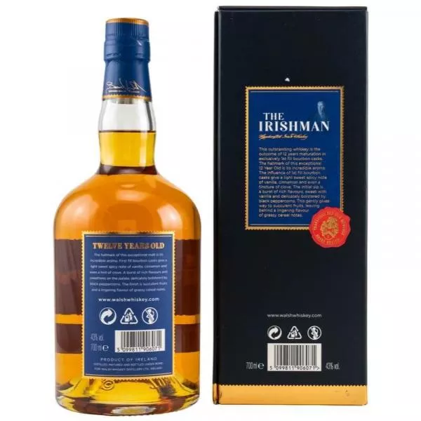 The Irishman 12 Jahre Single Malt ... 1x 0,7 Ltr.