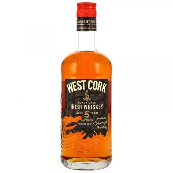 West Cork Black Cask - 5 Jahre - Blended Irish Whiskey ... 1x 0,7 Ltr.