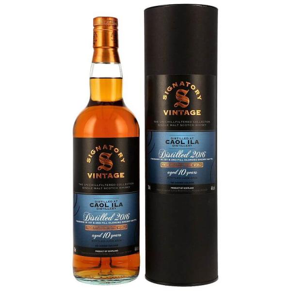 Caol Ila 2016/2026 - 10 Jahre - 1st and 2nd Fill Oloroso Sherry Butts Finish - Signatory un-chillfiltered